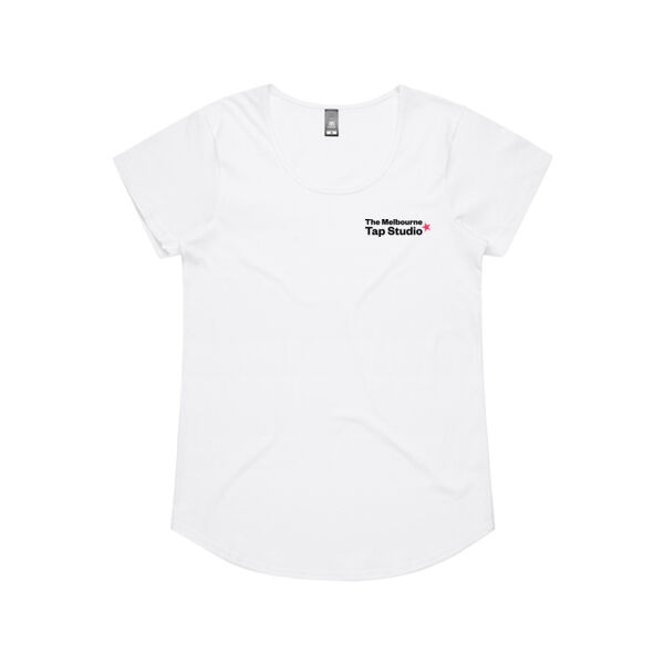 MTS White Scoop Neck Tee Thumbnail