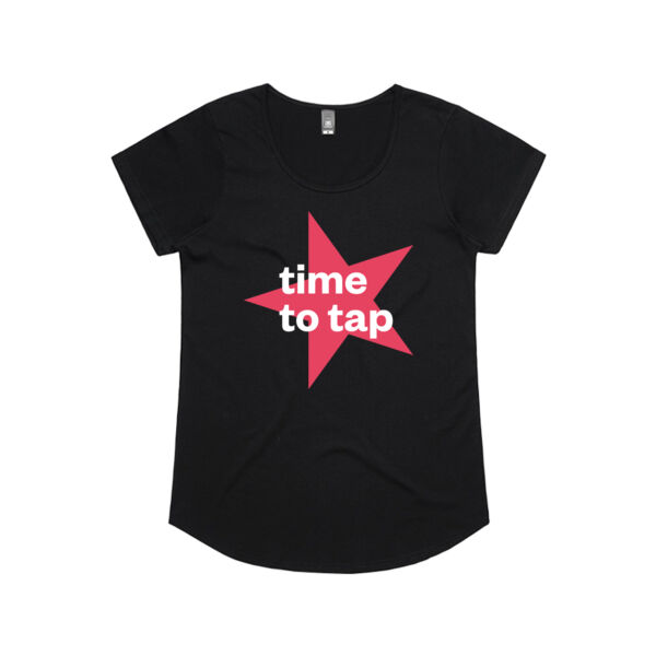 Time to Tap Black Scoop Neck Thumbnail