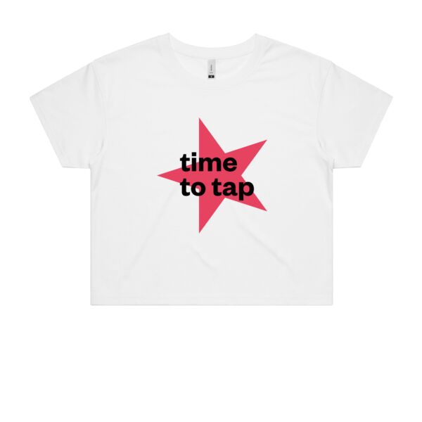 Time to Tap White Crop Tee Thumbnail